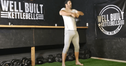 2 Hand Kettlebell Squat Clean and Press